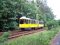 Uferbahn (SL 68) an der Sportpromenade in Berlin-Grünau