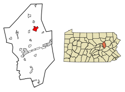 Location of Stillwater in Columbia County, Pennsylvania.