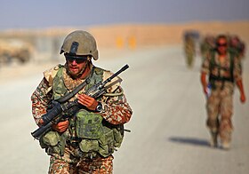 Солдаты Дании в районе базы морской пехоты США «Кэмп-Летернек» в провинции Гильменд, 26 июля 2011