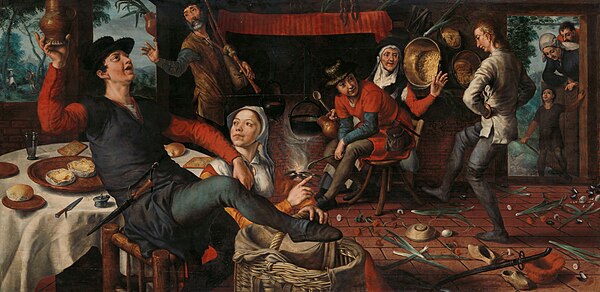 'Eggedansen' (1557) av Pieter Aertsen.