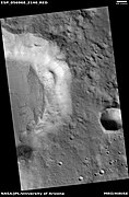 Grietas encima piso de cráter, cuando visto por HiRISE bajo HiWish programa