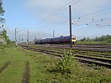 East Coast Main Line, taken from the track that runs up the eastern side of the works, north of Thirsk Station.