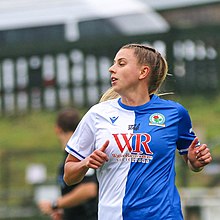 Ellie Leek playing for Blackburn Rovers in 2021.