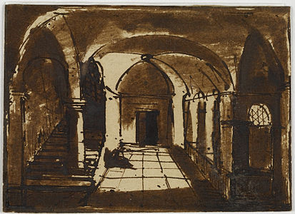 Vue d'un cloître, Baltimore, Walters Art Museum.