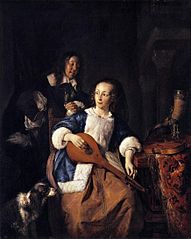 Gabriel Metsu, La Joueuse de cistre (après 1660)