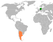 Location map for Argentina and Germany.