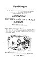 Astronomiae physicae et geometricae elementa, 1726