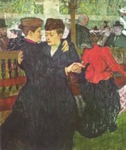 At the Moulin Rouge: Two Women Waltzing by Henri de Toulouse-Lautrec, 1892