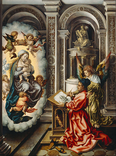 St. Luke painting the Madonna by Jan Gossaert Jan Gossaert - St. Luke Painting the Madonna - Google Art Project.jpg