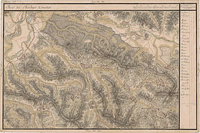 Cașva pe Harta Iosefină a Transilvaniei, 1769-73