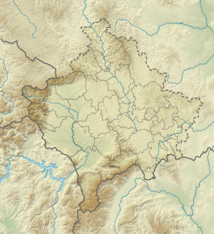 Міруша. Карта розташування: Косово
