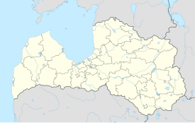 Рундальський палац. Карта розташування: Латвія