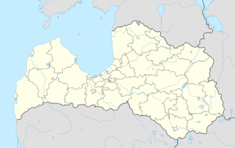 Locations of the 2023 Latvian Higher League teams