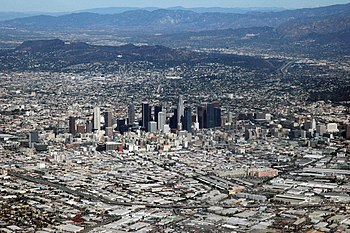 English: Downtown Los Angeles as seen from my ...