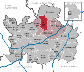 Poziția localității Lutzingen