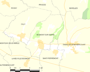 Poziția localității Bosmont-sur-Serre