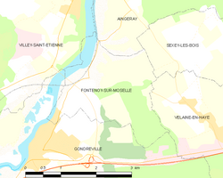 Kart over Fontenoy-sur-Moselle