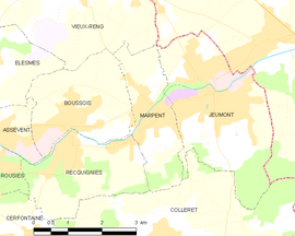 Mapa obce Marpent
