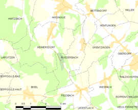 Mapa obce Ruederbach