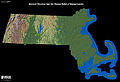 A relief map of Massachusetts by the USGS.