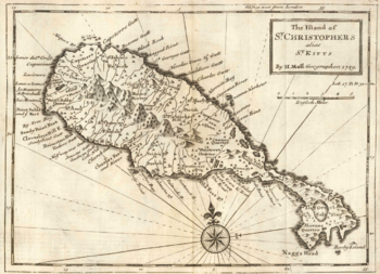 Herman Moll: The Island of St. Kitts, 1729