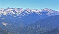 Great Western Divide seen from Moro Rock, Mt. Eisen furthest right