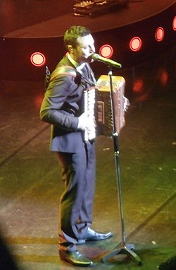 Nathan Carter a British-born Irish country music singer based in the UK and Ireland. Nathan Carter. Royal Concert Hall. Glasgow.JPG