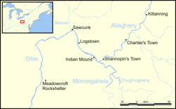 American Indian villages were located throughout Western Pennsylvania. Kittanning still uses its American Indian name, while the town of Sawcunk lies on the site of present-day Rochester, Pennsylvania.