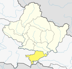 Location of Nawalpur (dark yellow) in Gandaki Province