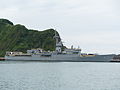 停泊於中正軍港碼頭2號碼頭的寧陽軍艦。