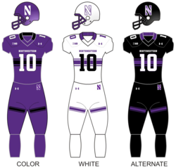 Northwestern wildcats футбол unif.png