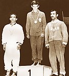 Siegerehrung im Ringen 1960: ganz rechts Mohammad Paziraei mit Bronze