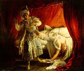 Othello and Desdemona by Alexandre-Marie Colin.