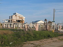 Surge damage in Pascagoula, Mississippi Pascagoula destroyed condos from Katrina.jpg