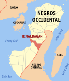 Binalbagan na Negros Ocidental Coordenadas : 10°12'N, 122°52'E