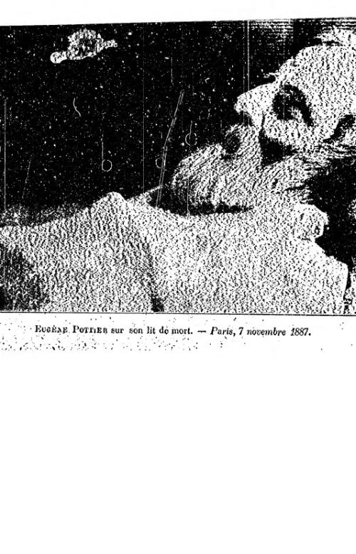 Eugène Pottier sur son lit de mort — Paris, 7 novembre 1887.