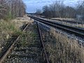 Randers-Ryomgård-banens skinner på Ryomgård Station