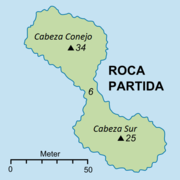 ロカ・パルティーダ島の地図