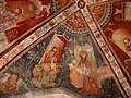 Kapelle Santa Croce, Fresko im Gewölbe mit Darstellung eines Evangelisten (St. Markus) und eines Kirchenlehrers (St. Hieronymus)