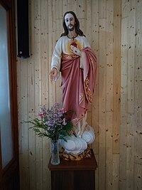 Statue of the Sacred Heart of Jesus in the Sanctuary of the Apparitions of Pontevedra Sagrado Corazon de Jesus (Pontevedra).jpg