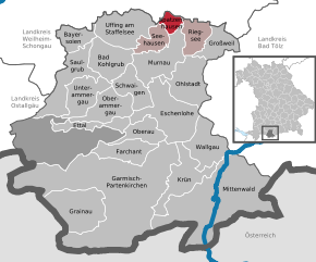 Poziția localității Spatzenhausen