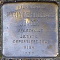 Stolperstein für Marianne Hildegard Jünger (Zwirner Straße 33)