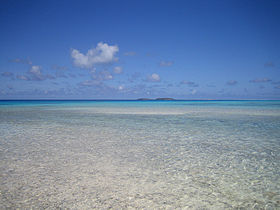 Teauanone vue depuis le lagon.