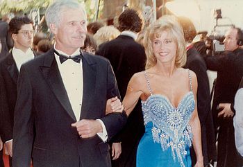 Ted Turner and Jane Fonda on the red carpet at...
