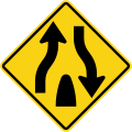 Divided road end