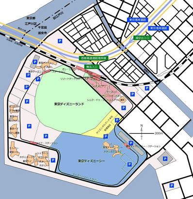 東京ディズニーリゾートの地図