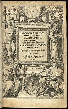 Facsimile of title page of Rariorum plantarum historia
