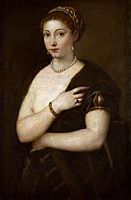 『毛皮を着た若い女性』1535年頃 美術史美術館所蔵