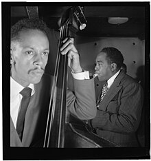 Tommy Potter, Charlie Parker and max Raoch, Three Deuces, NYC, ca. August 1947. (Gottlieb).jpg