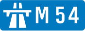 M54 motorway shield